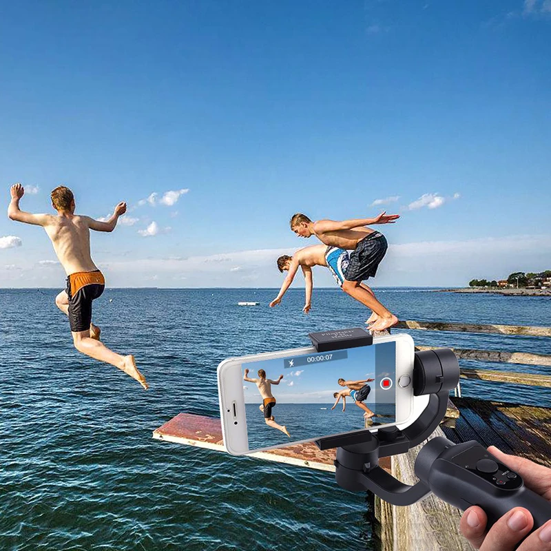 Cubonic SteadyFlow S5 3-Axis Smartphone Gimbal Stabilizer with Face & Object Tracking, Joystick Control, Bluetooth Connectivity for Vlogging, Travel & Video Recording