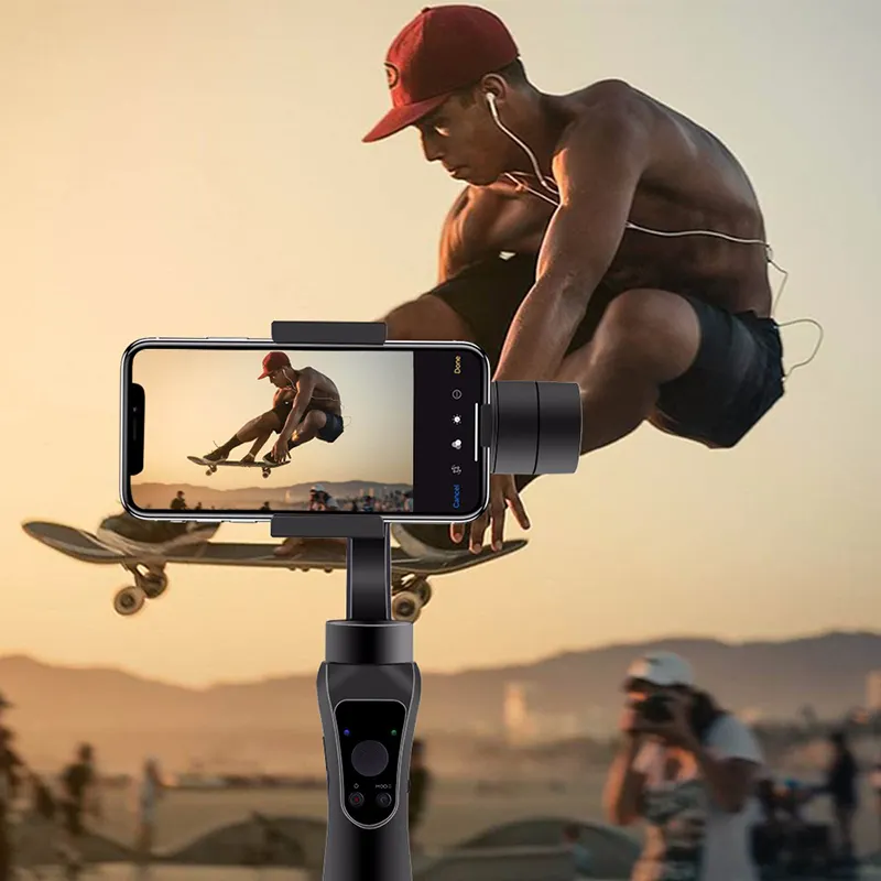 Cubonic SteadyFlow S5 3-Axis Smartphone Gimbal Stabilizer with Face & Object Tracking, Joystick Control, Bluetooth Connectivity for Vlogging, Travel & Video Recording