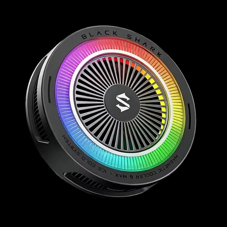 Cubonic Black Shark Funcooler 6 Max Magnetic Tablet Cooler | 40W Semiconductor Cooling | App-Controlled RGB Cooling Fan for iPad, Android Tablets & Gaming Devices