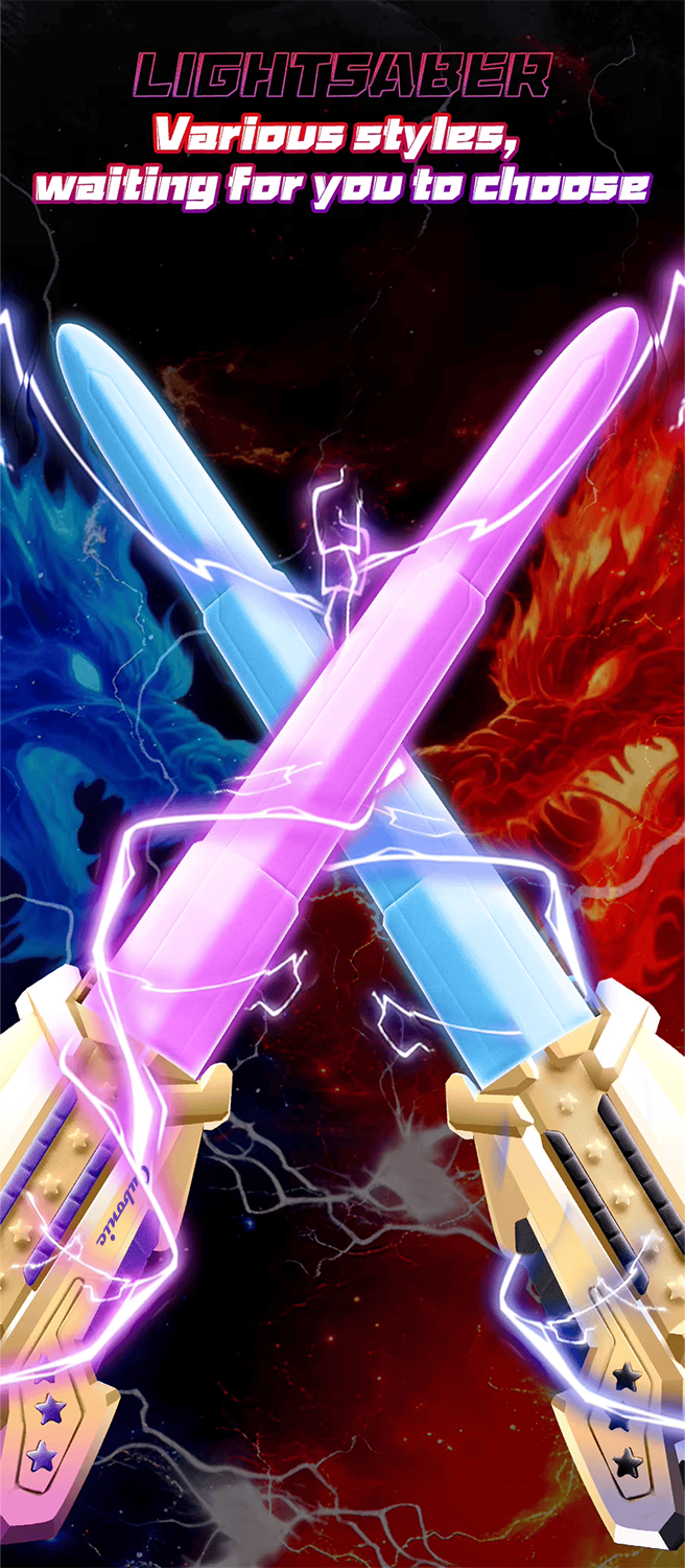 Cubonic Blazion Light Up Sword,Flashing Dueling Sabers with FX Sound,Fire Spin Sword Double-Edged,7 Light Color War Warriors Cosplay Toy