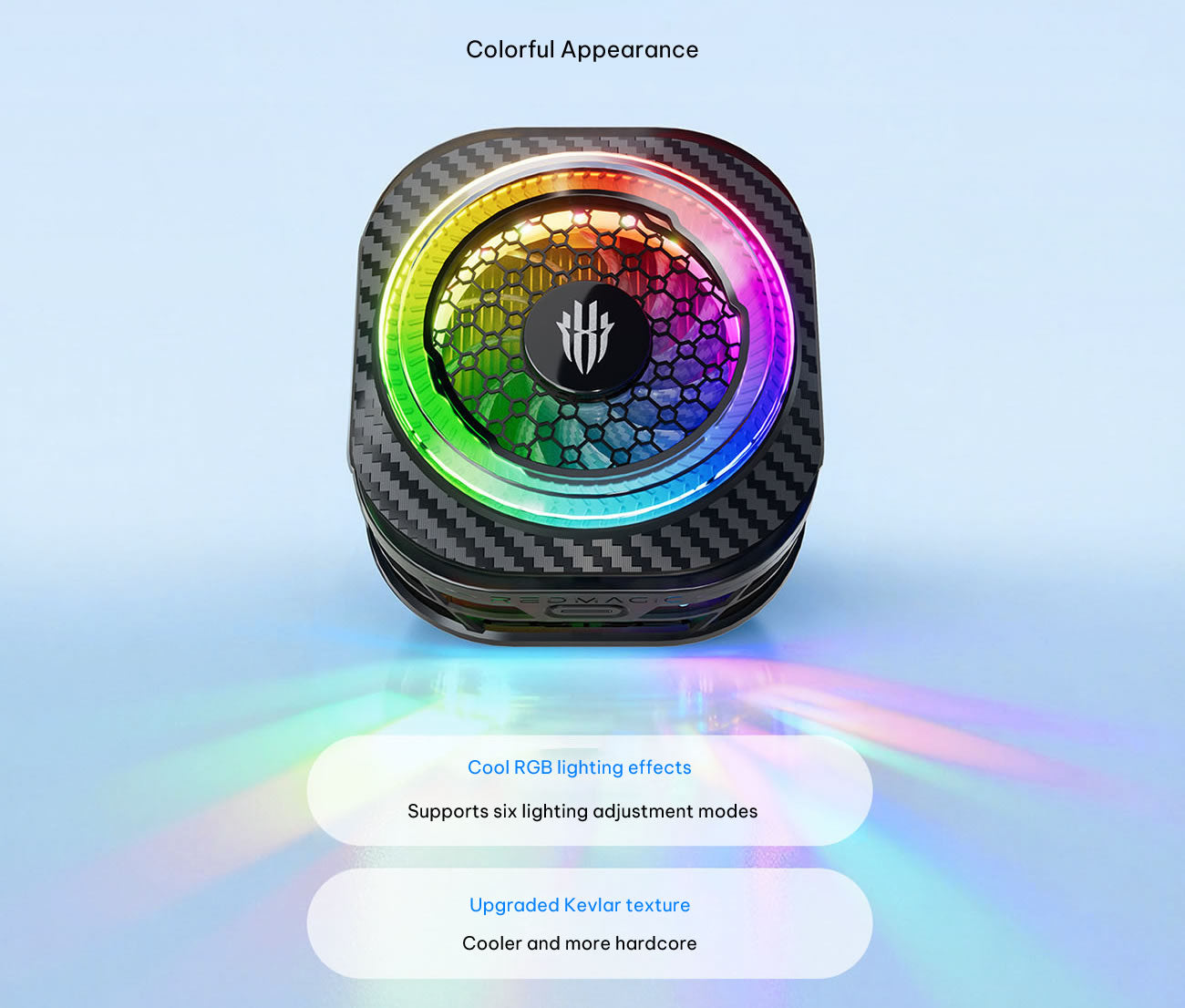 Nubia REDMAGIC 8 Pro 36W Magnetic Semiconductor Mobile Phone Cooler with RGB | AI Temperature Control | Dual USB-C | Gaming Cooling with Goper App Control