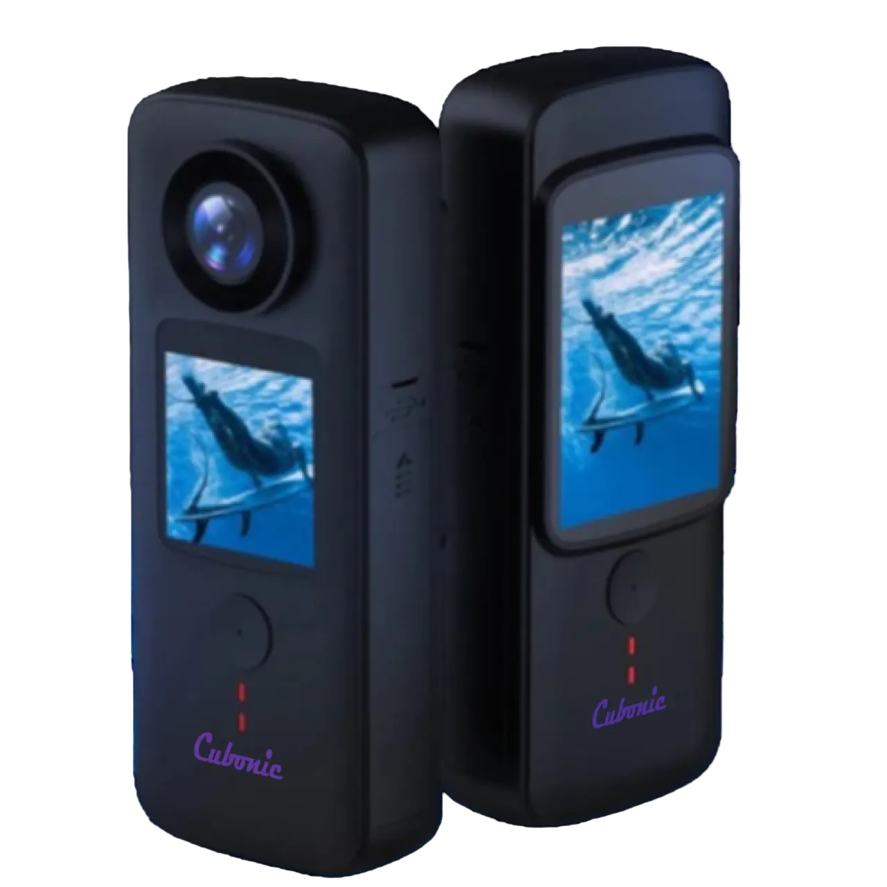 Cubonic4K HD Dual Handheld Waterproof Camera Outdoor Anti-Shake Action Camera| Ultra Bright LCD Touch Screen |Live Streaming with various Mounts Sports Camera