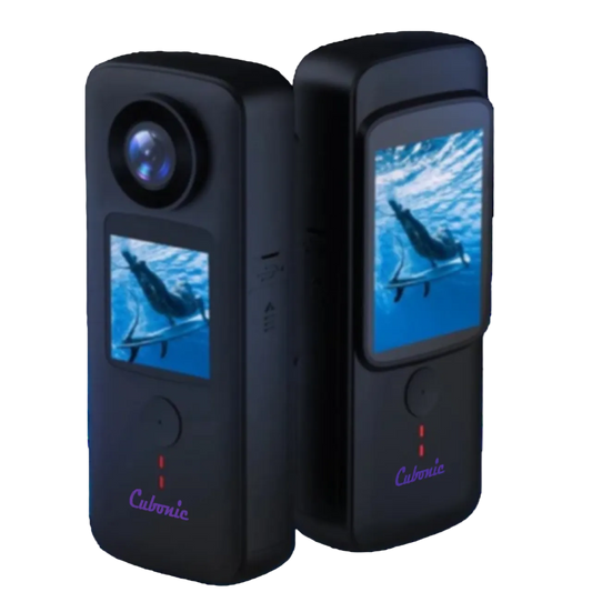 Cubonic4K HD Dual Handheld Waterproof Camera Outdoor Anti-Shake Action Camera| Ultra Bright LCD Touch Screen |Live Streaming with various Mounts Sports Camera