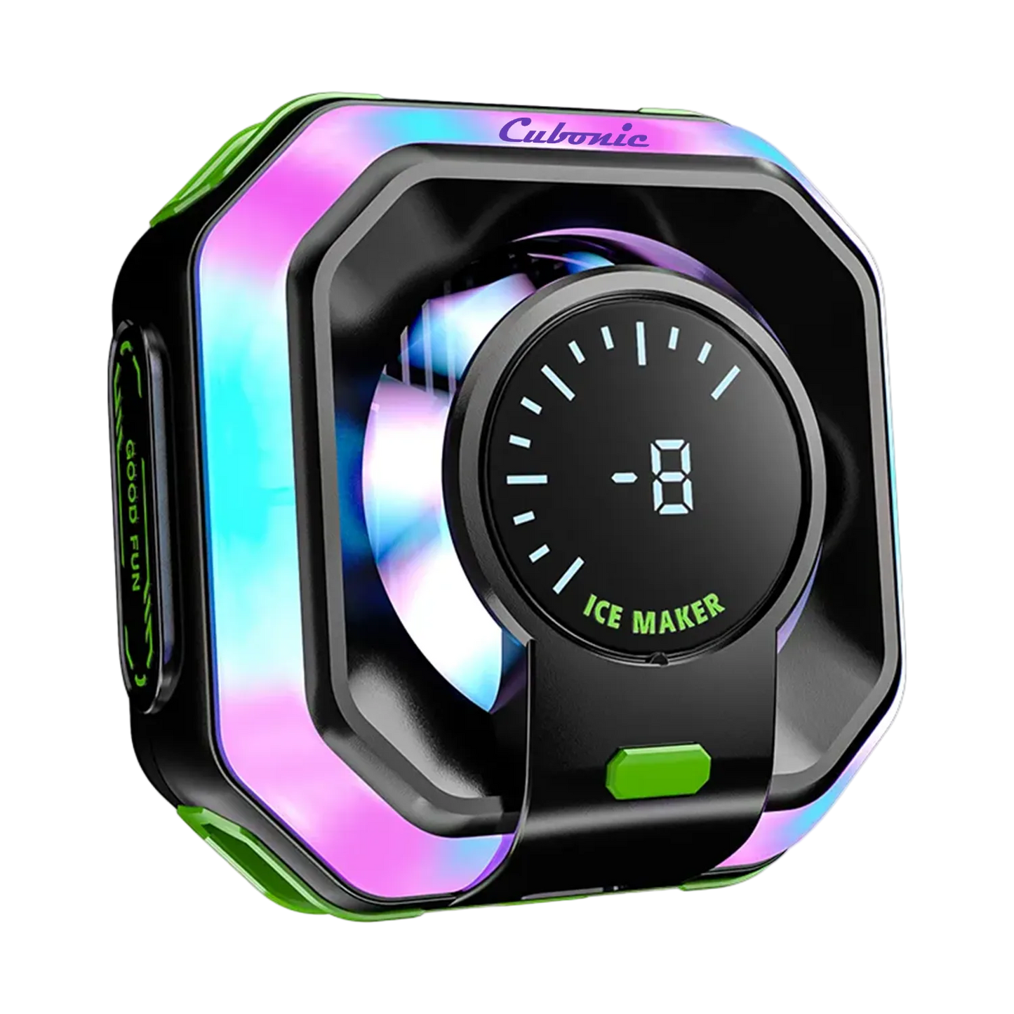 Cubonic Frostrix Ice Making Mobile Cooler  Instant Frost Semiconductor Gaming Phone Cooler with AI Smart Mode, Digital Temperature Display, RGB Lighting, Magnetic & Clip Mount, Type-C Powered