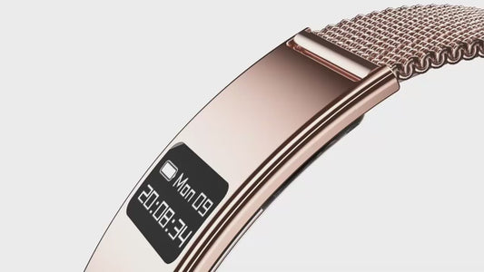 Cubonic B8ron Smart Bracelet Watch for Men & Women, Ultra Thin 2.8mm Minimalist Fitness Tracker with Heart Rate & SpO2 Monitor, Sleep Tracking, Activity Tracker, Adjustable Strap, Lightweight Design