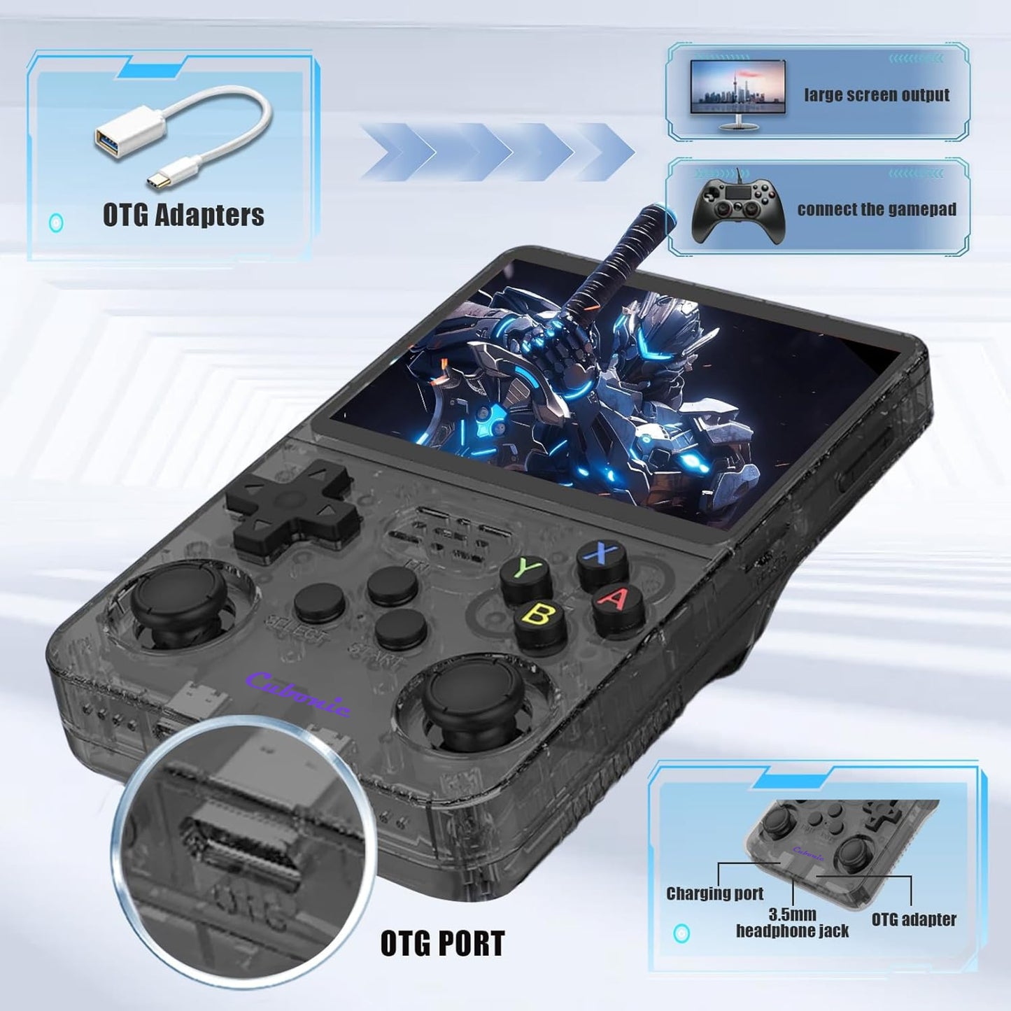 Xplore R36S Handheld Gaming Console with|Dual Analog Stick Control,3.5" HD Display & Expandable Storage Through TF/SD card