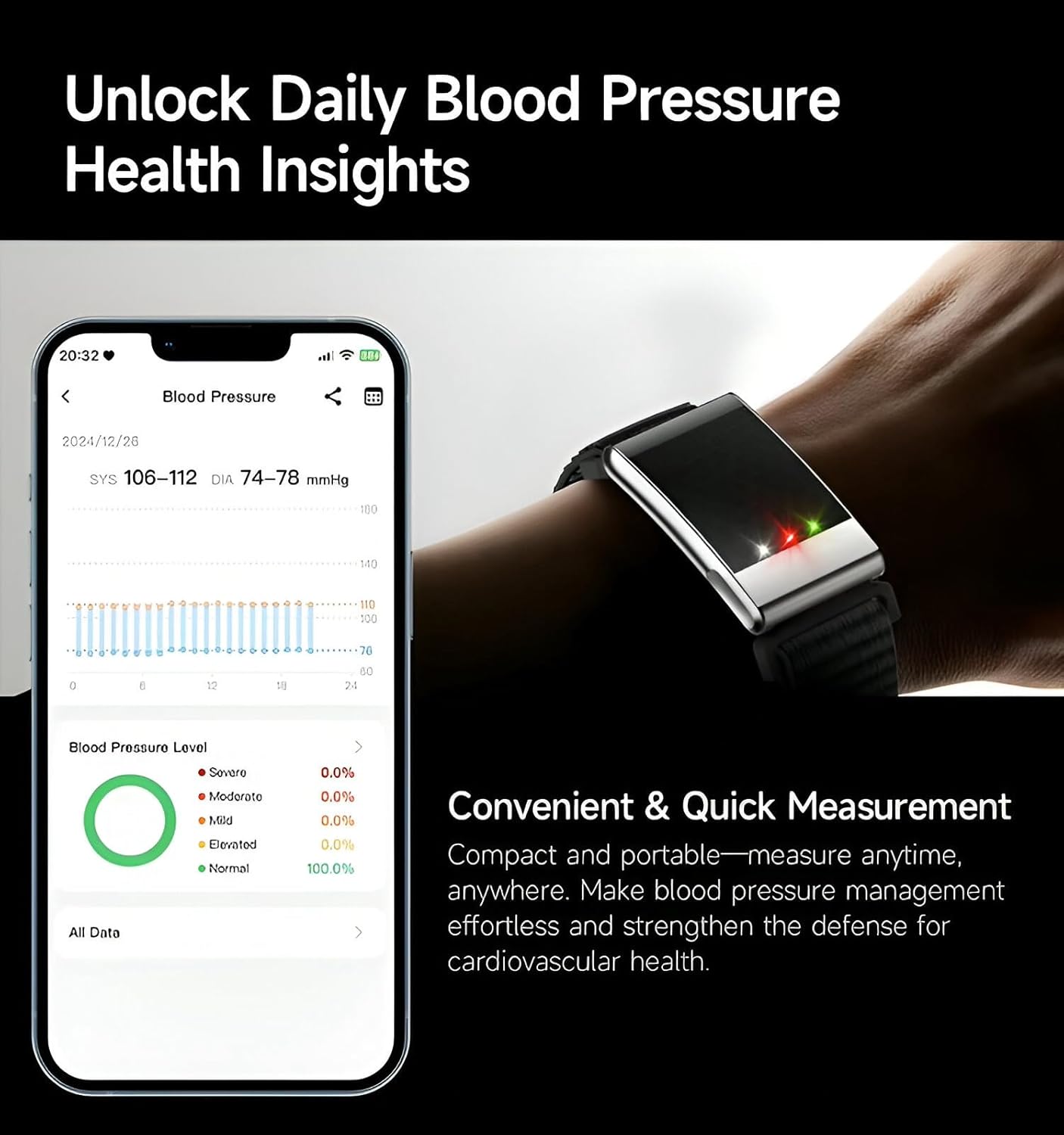 Cubonic Vytal Core-Track What Matters Latest Screenless Fitness Tracker Band, ECG Activity & Sleep Tracking Wearable with App Sync, Waterproof Fitness Band Upto 14-Day Battery Life No Subscription
